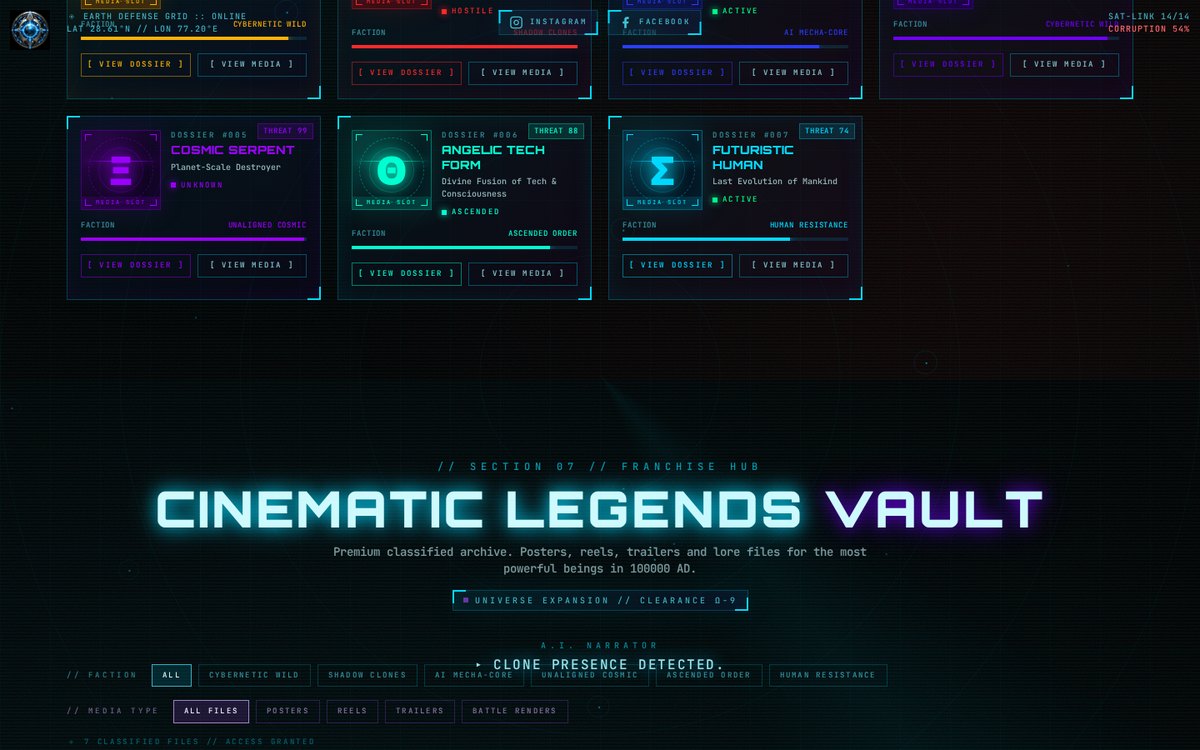The Cinematic Legends Vault media archive