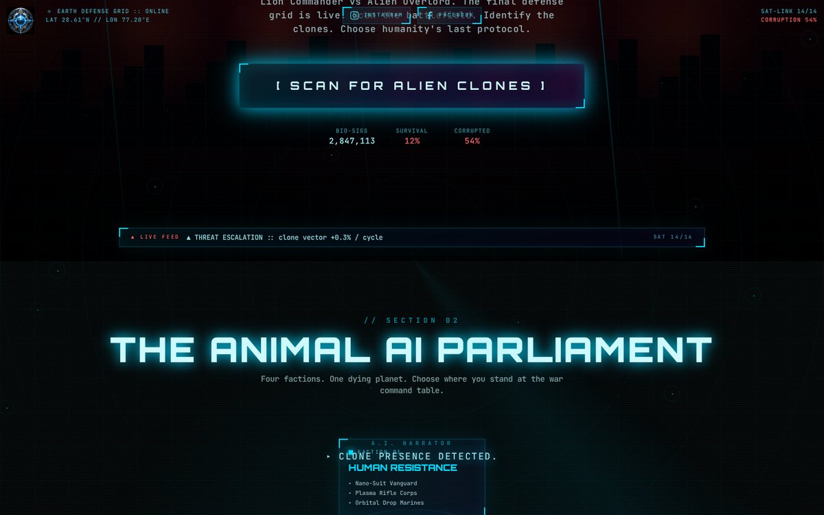 The Animal AI Parliament faction section